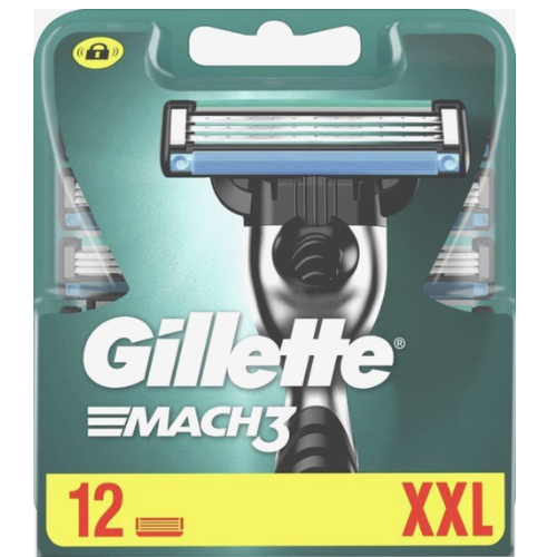 Gillette - Mach3 - Razor Blades/Blade Refills - Pack of 12