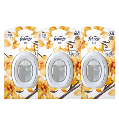 Ambi pur Febreze badkamer luchtverfrisser Madagaskar Vanille - voordeelverpakking - 3 x 8 ml