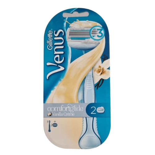 Gillette Venus Comfortglide Vanilla Cream Shaving System + 1 Razor Blade Women