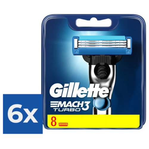 Gillette Mach3 Turbo 8 Pack Razor Blades - Value Pack 6 Pack