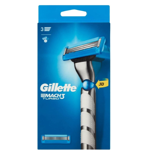 Gillette Mach3 Turbo Shaving System + 1 Razor Blade Men