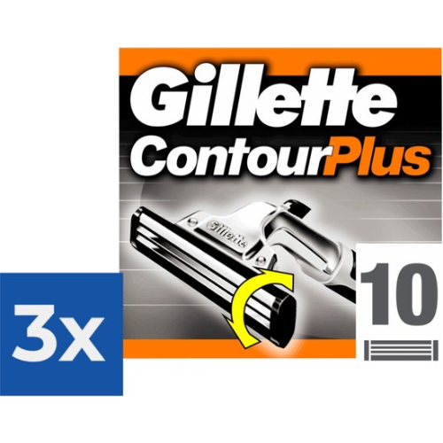Gillette Contour Plus - 10 pieces - Disposable razors - Value pack 3 x 10 pieces