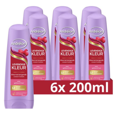 Andrélon - Conditioner - Levendige Kleur - 6 x 200 ml