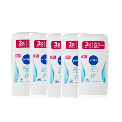 NIVEA Deo Stick - Fresh Natural - 5 x 50 ml