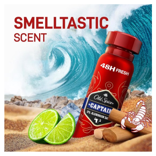 Old Spice Captain Deodorant Man - Body Spray - Deodorant man voordeelverpakking -  6 x 150 ml -