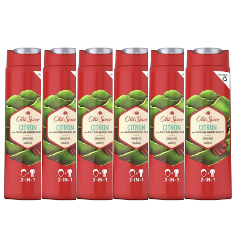 Old Spice Douchegel Citron 2 in 1 - Voordeelverpakking 6x 250ml