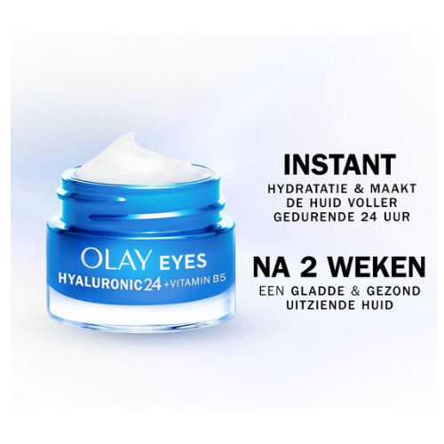 Olay Hyaluronic Oogcrème Met Niacinamide + Vit B5 - Hydrateert & Maakt De Huid Voller En Glad - 15ml