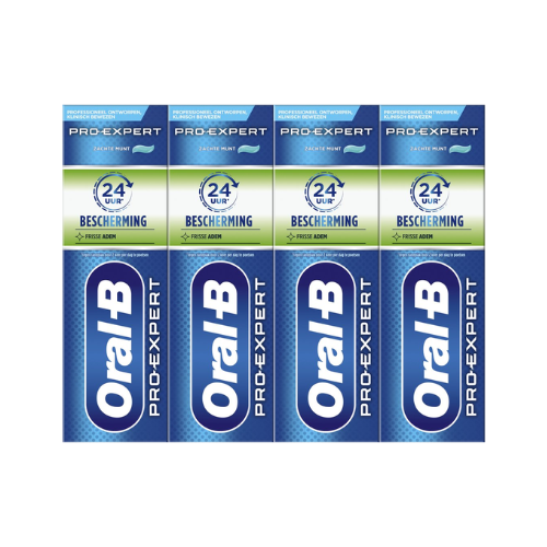 Oral B - Tandpasta - Pro-Expert - Frisse Adem - Zachte Munt - voordeelverpakking - 4 x 75ml