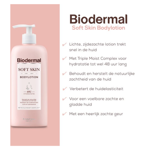 Biodermal Soft Skin Bodylotion - Verbetert de natuurlijke zachtheid van jouw huid. - 400ml