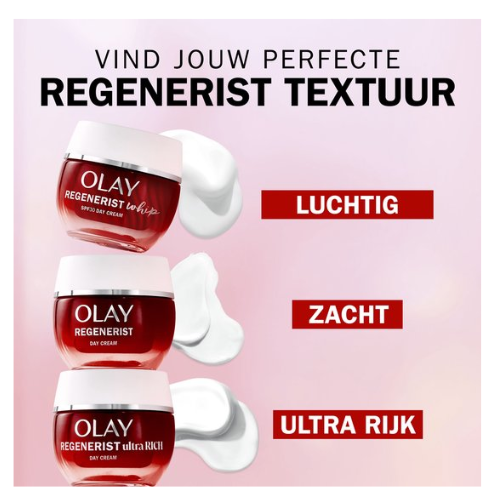 Olay Regenerist Dagcrème - Actief verstevigende hydraterende gezichtscrème met niacinamide - Parfumvrij - 50 ml