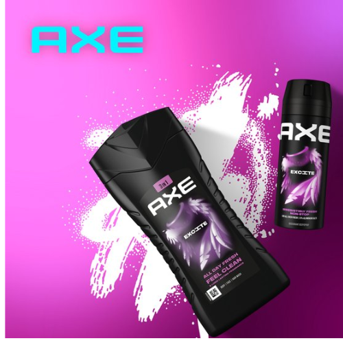 AXE 3-in-1 Douchegel  Voordeelverpakking- Excite - 6 x 250 ml -