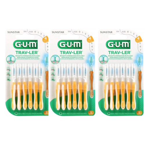 GUM Trav-ler Ragers 1.3mm Geel - voordeelverpakking - 3 stuks