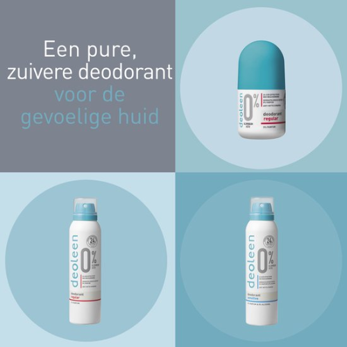 Deoleen 0% aluminium - Roller Regular - Deodorant - voordeelverpakking - 6 x 50 ml