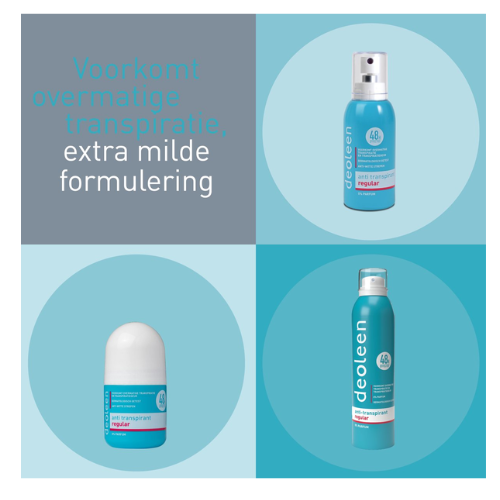 Deoleen Anti-transpirant - Roller Sensitive - Deodorant -voordeelverpakking - 6 x  50 ml