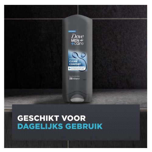 Dove Men+Care Clean Comfort 3-in-1 Douchegel - 6 x 250 ml - Voordeelverpakking