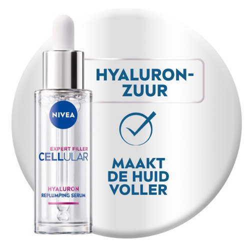 NIVEA Cellular Hyaluronzuur Serum Gezicht - Gezichtsserum met Puur Hyaluron - Rimpelvullend en Hydraterend - Skincare met Hyaluronic Acid - 30ml