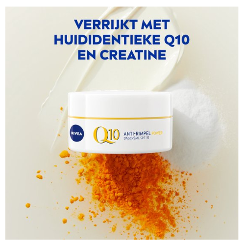 NIVEA Q10 Power Anti-Rimpel Dagcrème Gezicht - SPF 15 - Alle huidtypen - Crème Met Q10 en creatine - 50 ml
