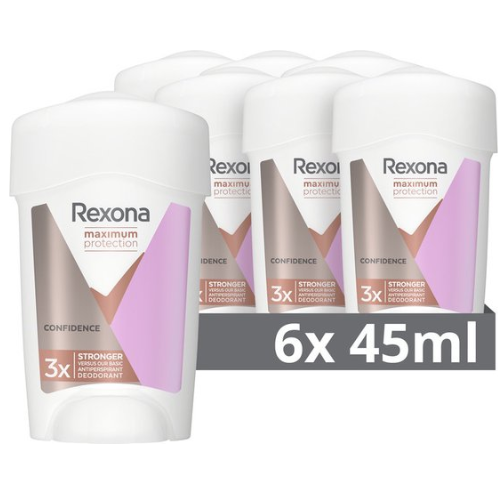 Rexona Women Maximum Protection Anti-Perspirant Deodorant Stick - Confidence - 6 x 45 ml - Value Pack