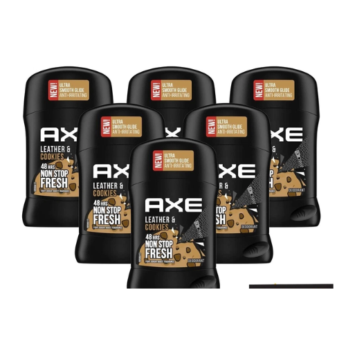 Axe Leather Cookies Stick Deodorant 48H - voordeelverpakking - 6x 50ml