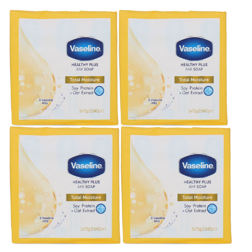 Vaseline Healthy Plus Bar Soap Total Moisture - 12 x 75 gram