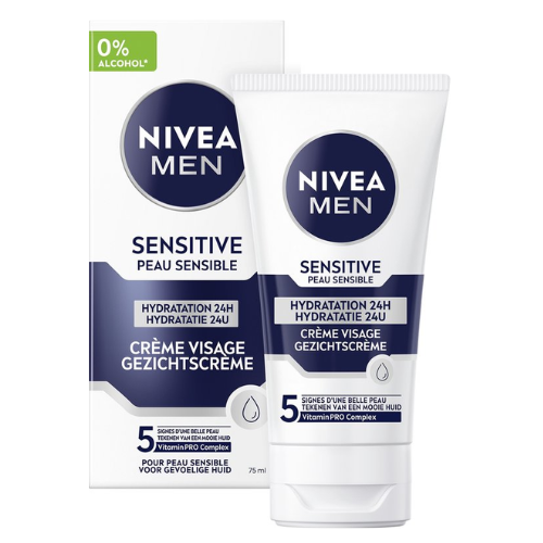 NIVEA MEN Sensitive Dagcrème Gezicht - 24H Hydratatie - Moisturizer - Gezichtscrème - 75 ml