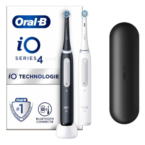 Oral-B iO 4N - Black & White - Elektrische Tandenborstels - Ontworpen Door Braun