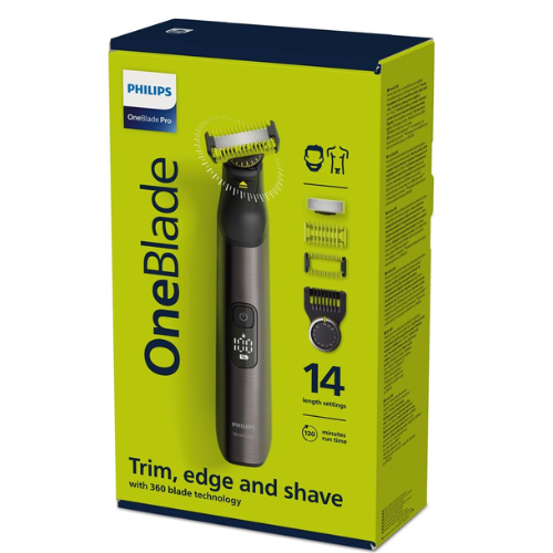 Philips OneBlade QP6551/15 Pro Scheerapparaat met scheerblad Trimmer Chroom