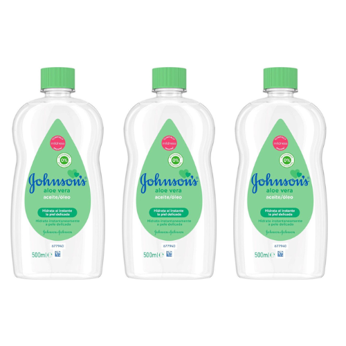 Johnson's - Baby Olie - Aloe Vera - voordeelverpakking - 3 x 500 ml