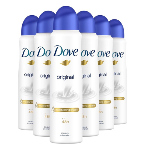 Dove Original Anti-transpirant Spray Vrouw - Voordeelverpakking -  6 x 150 ml
