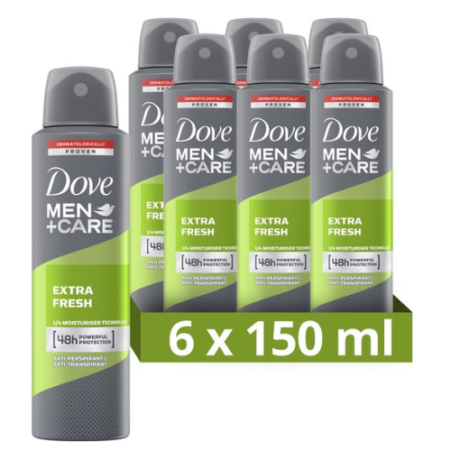 Dove Men+Care Extra Fresh Anti-Transpirant Deodorant Spray - Voordeelverpakking - 6 x 150 ml