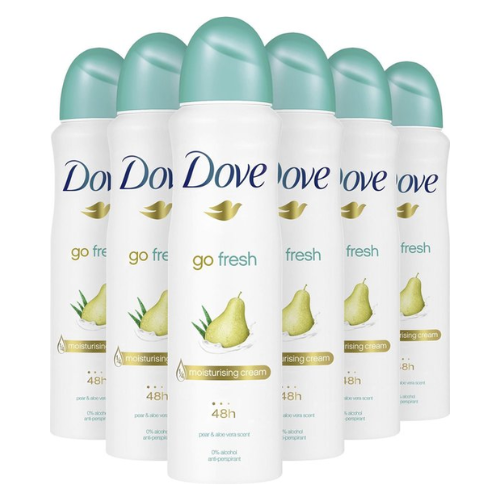 Dove Go Fresh Pear & Aloe Vera Anti-Transpirant Deodorant Spray - Voordeelverpakking - 6 x 150 ml