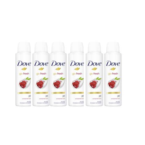Dove Go Fresh Pomegranate & Lemon Verbena Women -Deodorant Spray - Voordeelverpakking -  6 x 150 ml