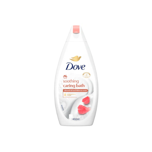 Dove Soothing Caring Bath Badcrème - Amandelolie & Hibiscus 450ml