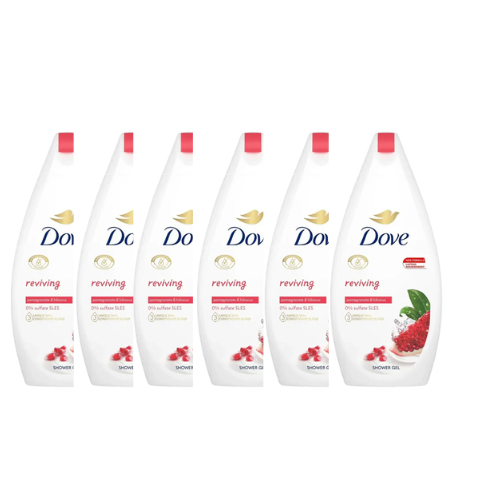 Dove  Reviving Pomegranate & Hibiscus Body Wash - voordeelverpakking - 6 x 450ml