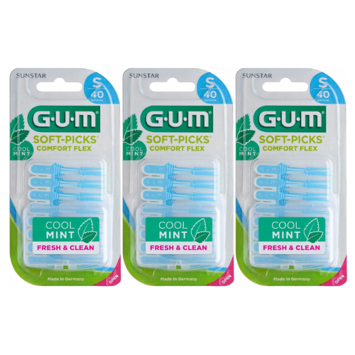 GUM Soft-Picks Minty Small - voordeelverpakking - 3 x 40 stuks