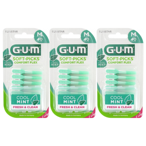 GUM Soft-Picks Minty Medium - voordeelverpakking - 3 x 40 stuks