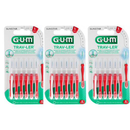 GUM Trav-Ler Tandenstoker - ISO 1 - voordeelverpakking - 3stuks