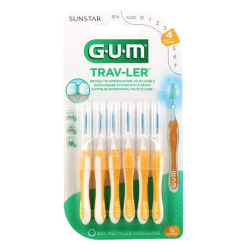 GUM Trav-ler Ragers 1.3mm Geel - ISO 4