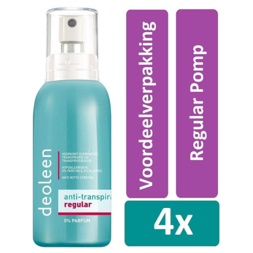 Deoleen Deodorant Spray 75 ml Regular Pomp - Voordeelverpakking - 4stuks