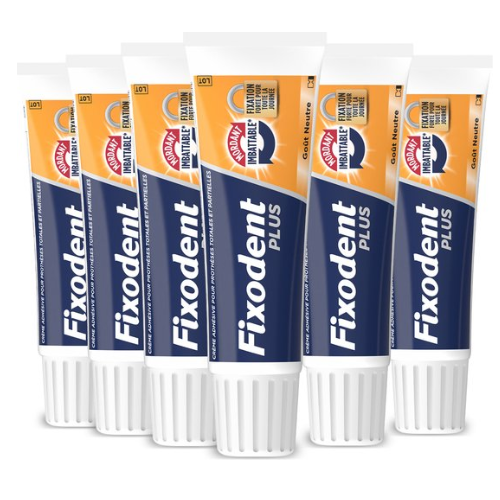 Fixodent Plus Kleefpasta Onverslaanbare Bijtkracht - voordeelverpakking - 6 x 40gr