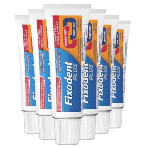 Fixodent Plus - Voordeelverpakking 6x40 g - Kleefpasta