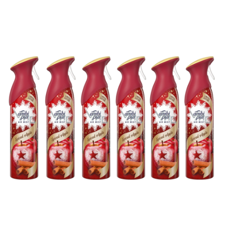 Ambi Pur Spiced Apple - Spiced Apple Air Freshener Spray - voordeelverpakking - 6 x 185 ml