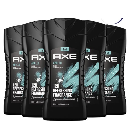 Axe Apollo Showergel - Voordeelverpakking - 6 x 250ml