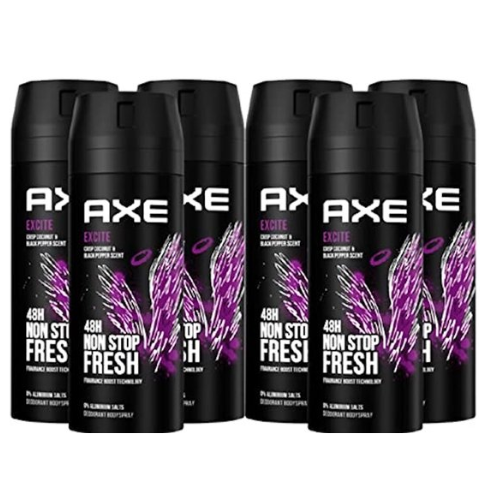 Axe Excite  Deodorant Spray - voordeelverpakking - 6 x 150 ml