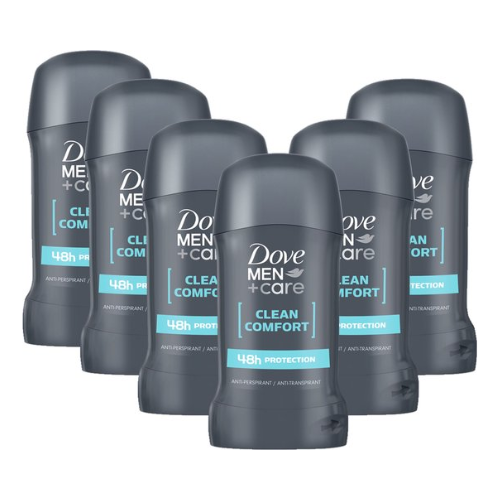 Dove Men +Care Clean Comfort Deo Stick - 48H Anti transpirant / Perspirant /Voordeelverpakking - 6 x 50ml