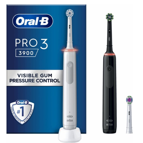 Oral-B Pro 3 3900 - Duo - Elektrische Tandenborstel - Zwart & Wit