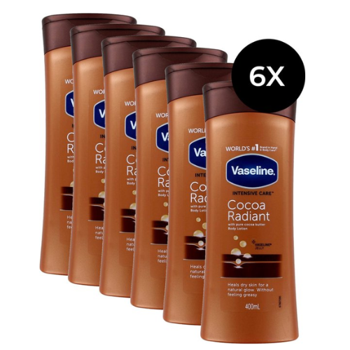 Vaseline Intensive Care Body Lotion - Cocoa Radiant - 6 x 400 ml