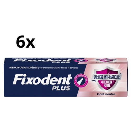 Fixodent Plus Anti-Voedselresten - Voordeelverpakking 6x40 g - Kleefpasta