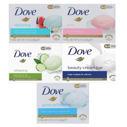 Dove Zeep - MIX - Voordeelverpakking/Dove beauty cream bar/Dove Restoring/Dove Pink/Dove Refrehing/Dove Gentle Exfoliating