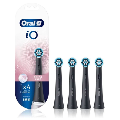 Oral B iO Gentle Care Opzetborstels – Zwart | 4 stuks